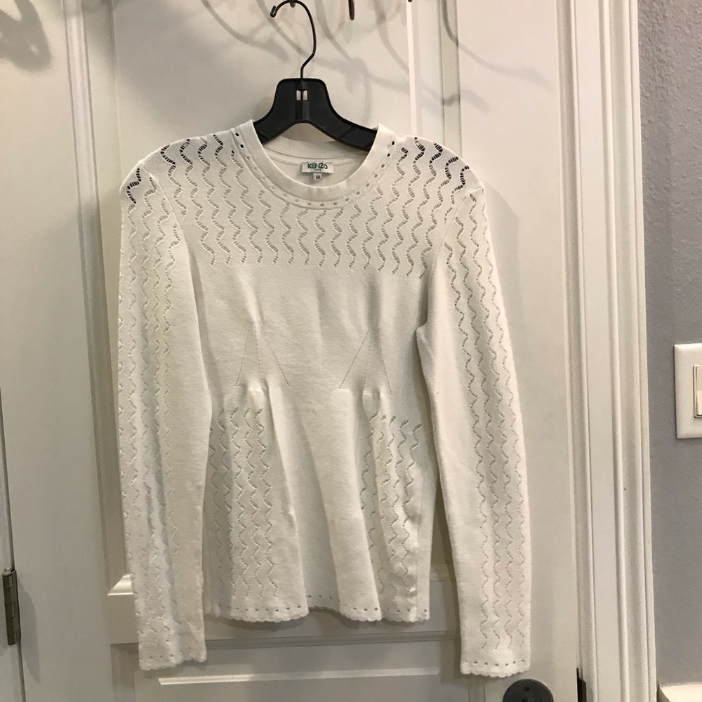 Kenzie Paris size medium white top gently used